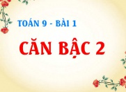 Căn bậc 2, Công thức tính căn bậc 2 và Bài tập - Toán 9 bài 1